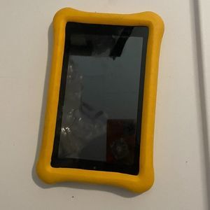 Amazon Fire Tablet With Yellow Case